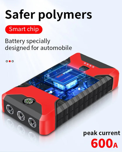 Démarreur de saut de voiture Portable, batterie externe 99800mAh, chargeur de démarrage d'urgence 600A 12V pour batterie Booster de voiture, dispositif de démarrage rapide