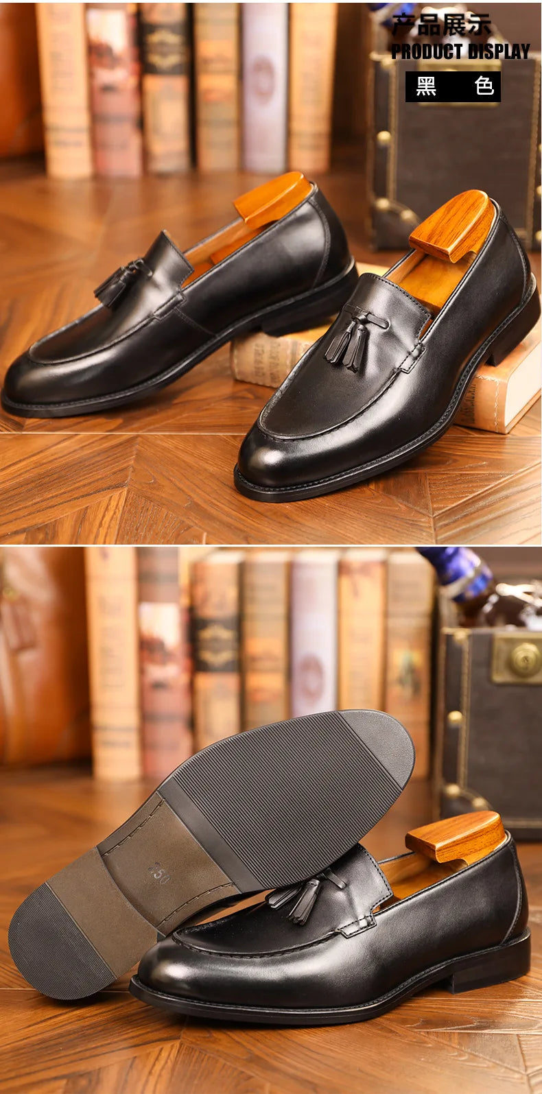 Luxury Slip On Dress Shoes Men Genuine Leather Italian Loafer Shoes For Men Black Brown Brand Formal Oxford Men Casual Shoes