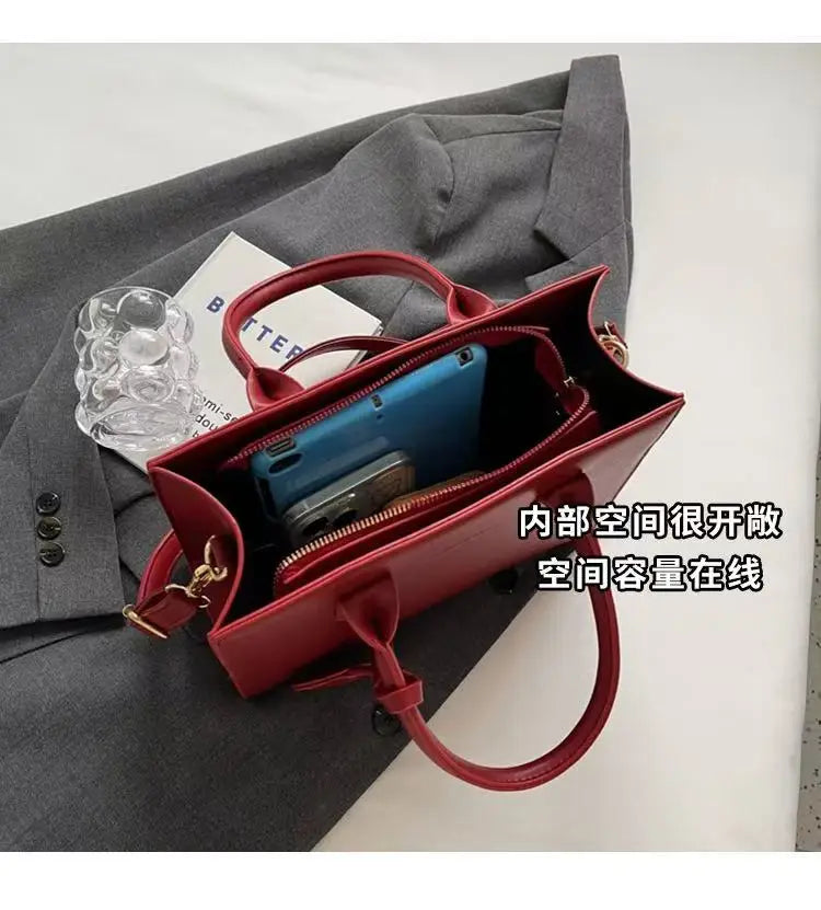 Fashionable Lightweight Solid Color Luxury Crossbody Bag Versatile Shoulder Bag Large Capacity Handheld Tote Bag For Women