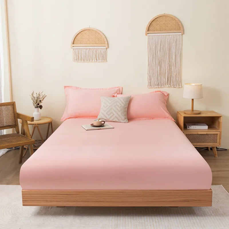 90/120/150/180cm Fitted Sheet with Elastic Bands Non Slip Adjustable Mattress Covers for Single Double King Queen Bed