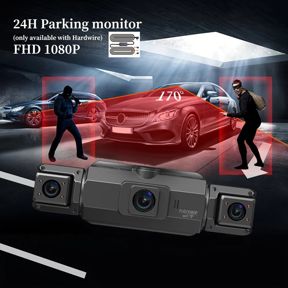 Caméra de tableau de bord de voiture 4CH boîte noire 4*1080P avec GPS WIFI caméra de tableau de bord enregistreur de conduite Vision nocturne moniteur de stationnement accessoires de voiture
