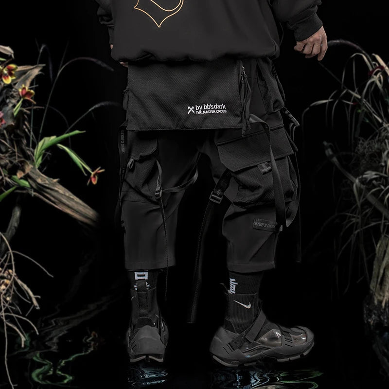 11 BYBB'S DARK Ribbons Multi Pockets Cargo Pants Men Hip Hop Streetwear Tactical Function Trouser Techwear  Harajuku Joggers Men