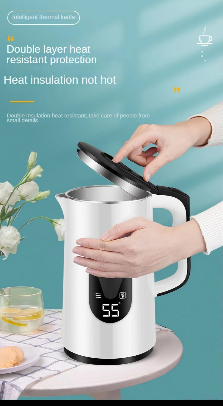 3L Electric Kettle Constant LED Temperature Display Portable Travel Healthy Teapot  Quilkly Boiler Water Kettle Bottle