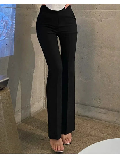 WOMENGAGA Fashion Sexy Pants Korea Slim High Waist Sexy Slightly Slim Casual Pants For Women Elegant And Mature Women D45B