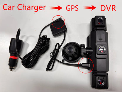 Caméra de tableau de bord de voiture 4CH boîte noire 4*1080P avec GPS WIFI caméra de tableau de bord enregistreur de conduite Vision nocturne moniteur de stationnement accessoires de voiture