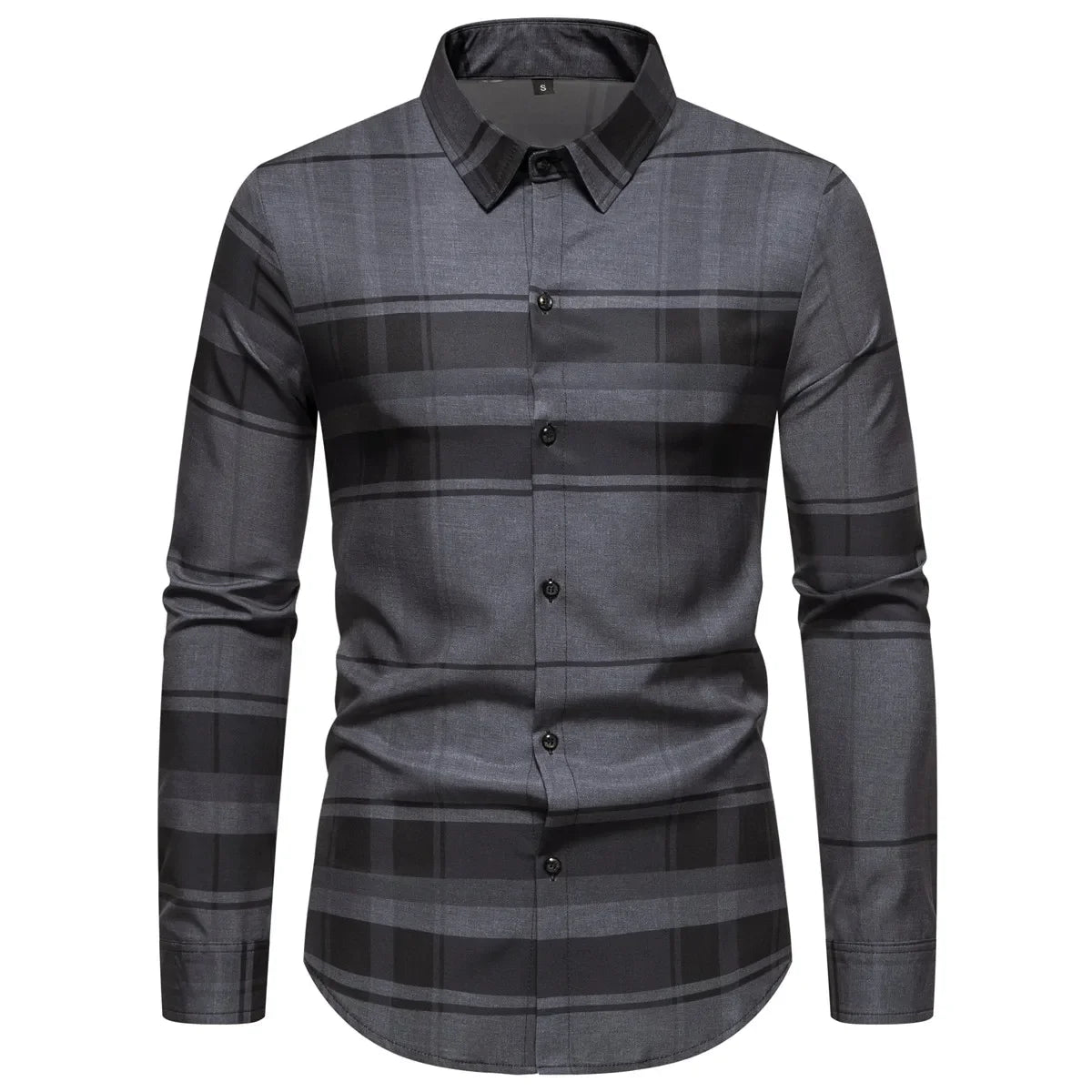 Men's New Spring and Summer Long Sleeve  Shirt Fashion Trend   Stripes Thin Casual Men Clothing  Men Shirts