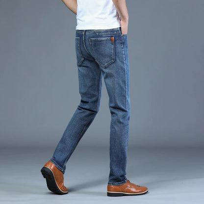 High Quality Mens Jeans Fashion Straight Denim Pants Men Classic Casual Jeans Male Plus Size Denim Trousers Ripped Jeans 28-40