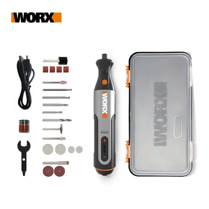 Worx WX106 8V Rotary Tool USB Charger Handle Cordless Mini Engraving Grinding Polishing Variable Speed Power Tool set + ACC