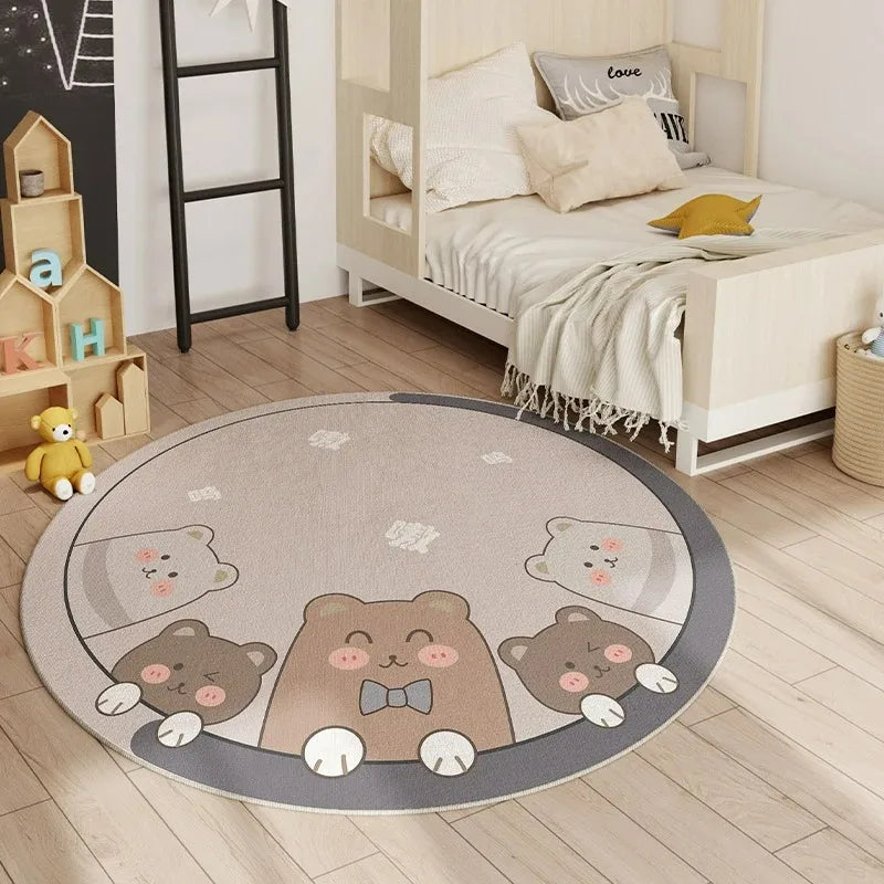 Hopscotch Children Play Mat Non Slip Home Decor Round Carpet Living Room Bedroom Kitchen  Floor Mat Sofa Table Area Decor Rugs