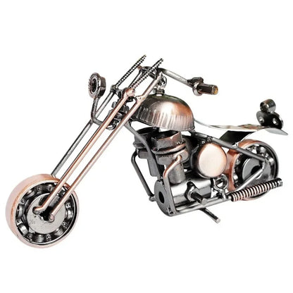 Retro Iron Art Motorcycle Model Ornaments Art Nostalgia Collection Harley Motorcycle Figurines Sculpture for Home Decor