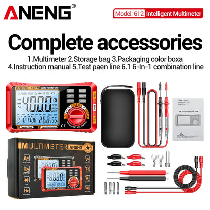 ANENG 612 Smart Digital Multimeters AC/DC Current Voltage Capacitance Professional Measurement Multimetro Test Tools