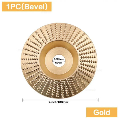 1/3Pcs Wood Grinding Wheel Arc/Flat/Bevel Rotary Angle Grinder Disc Carbon Steel Wood Polishing Wheel Abrasive Tool Parts