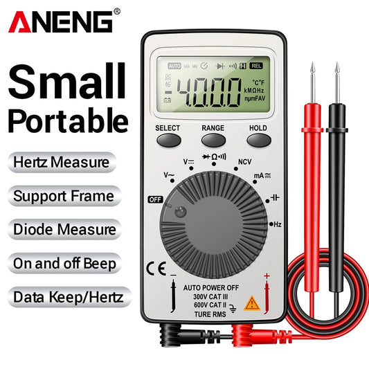 ANENG AN101 1999 Counts Mini Professional Digital Multimeter AC/DC Voltage Tester Automotive Current Tester Electrician Tools