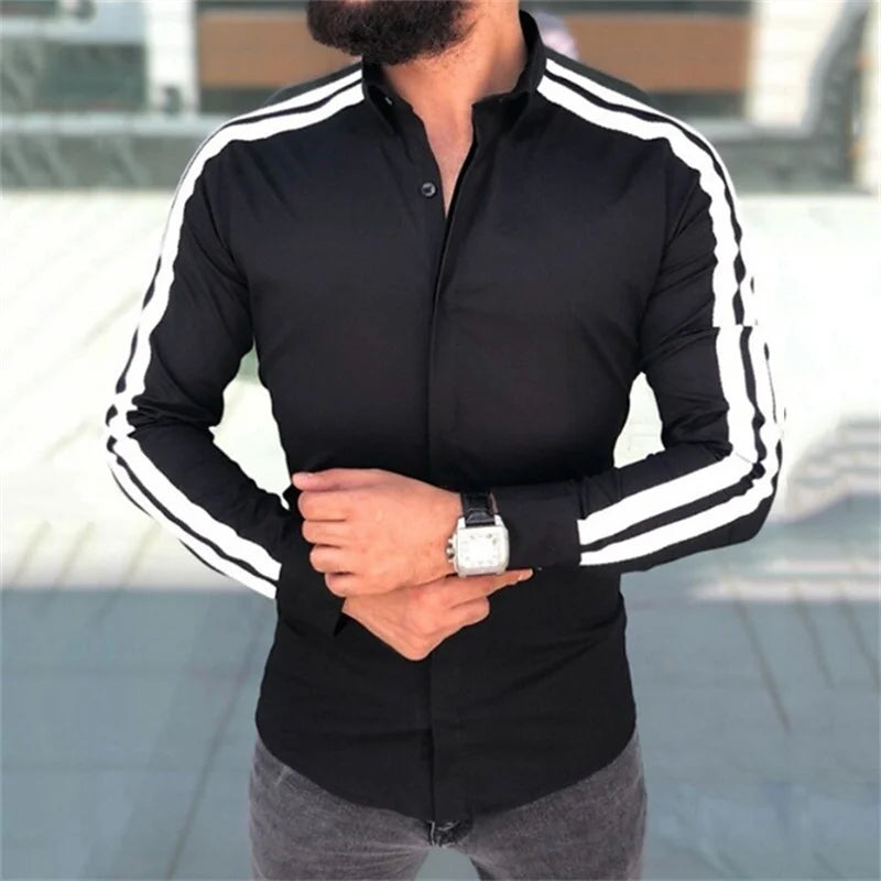 Men's Shirt Plaid Stripe Geometric Stand Collar Outdoor Street Print Long Sleeve Clothing Fashion Streetwear Designer Casual