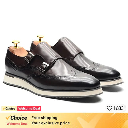 Elegant Casual Men's Autumn Sneakers Natural Genuine Leather Top Grade Luxury Shoes Fashion 2024 Daily Party Lace-up Flats Shoes