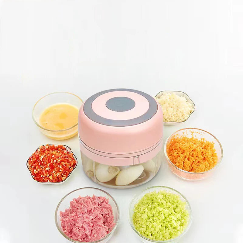 Mini Electric Garlic Grinder Chili Vegetable Chopper 100/250ML Wireless Portable Mixer Machine Crusher Kitchen Blender