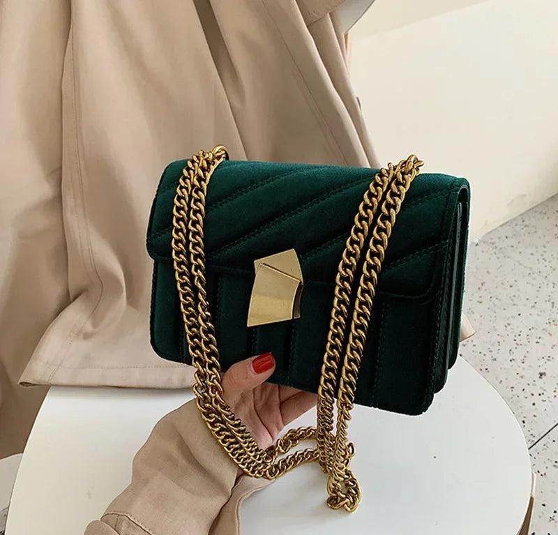 Luxury Women Handbag High Quality Velvet Mini Small Shoulder Bag Party Evening Clutch Fashion Flap Crossbody Tote Female Packag