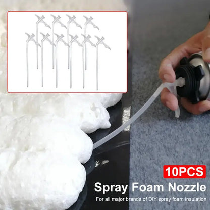 10pcs Spray Foam Tubes Nozzle Gap Filling Insulating Foam Tube Replacement DIY Polyurethane Foam Glue Guns Connection Tube