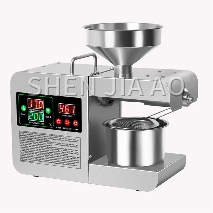 X8S New Upgraded Intelligent Temperature Control Oil Press Stainless Steel Cold Press Flaxseed Peanut Coconut Meat Oil Press