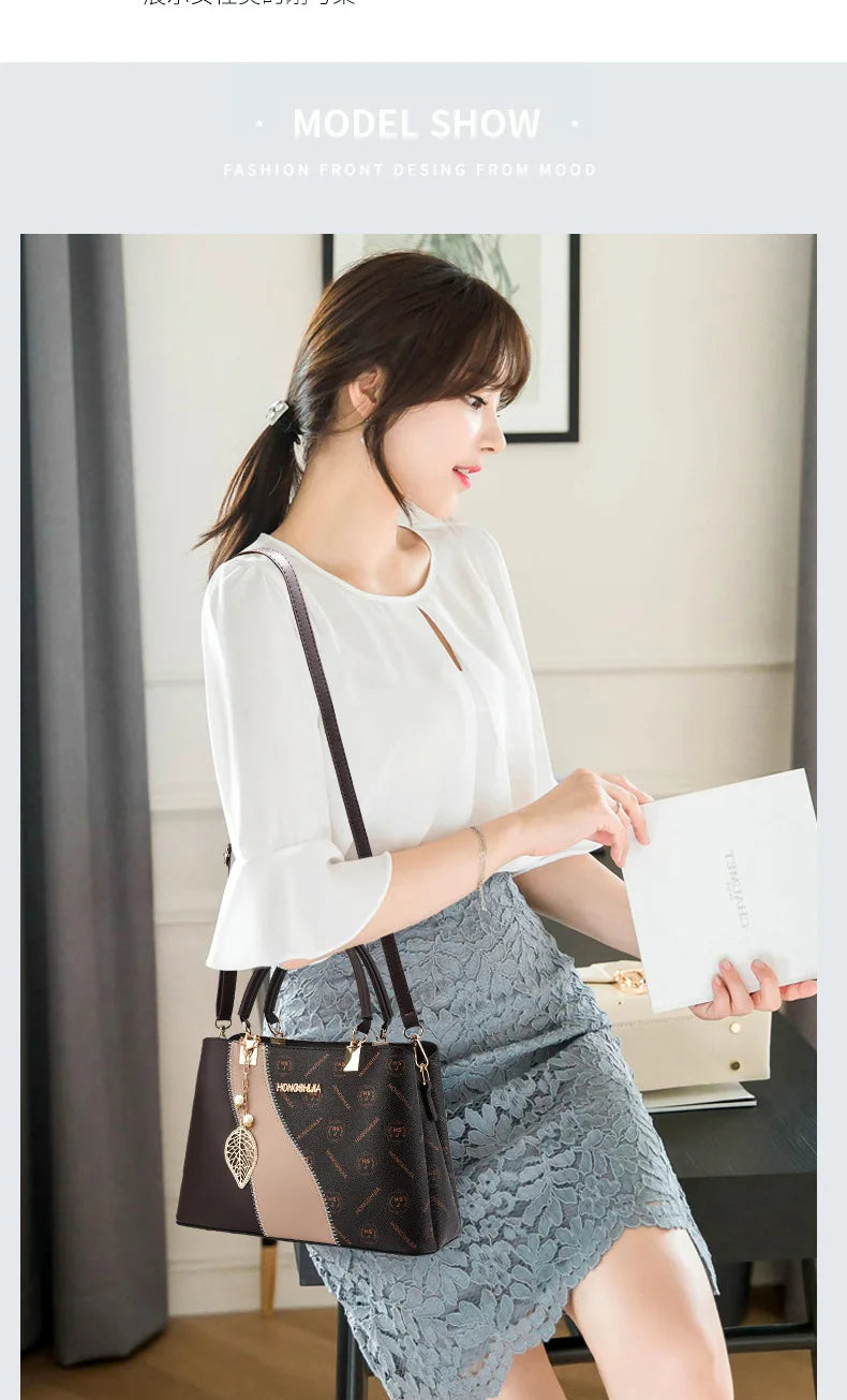 New Retro Printed Letter Laidies Handbag Portable Female Messenger Tote Sac High Quality Leather Women Crossbody Shoulder Bags