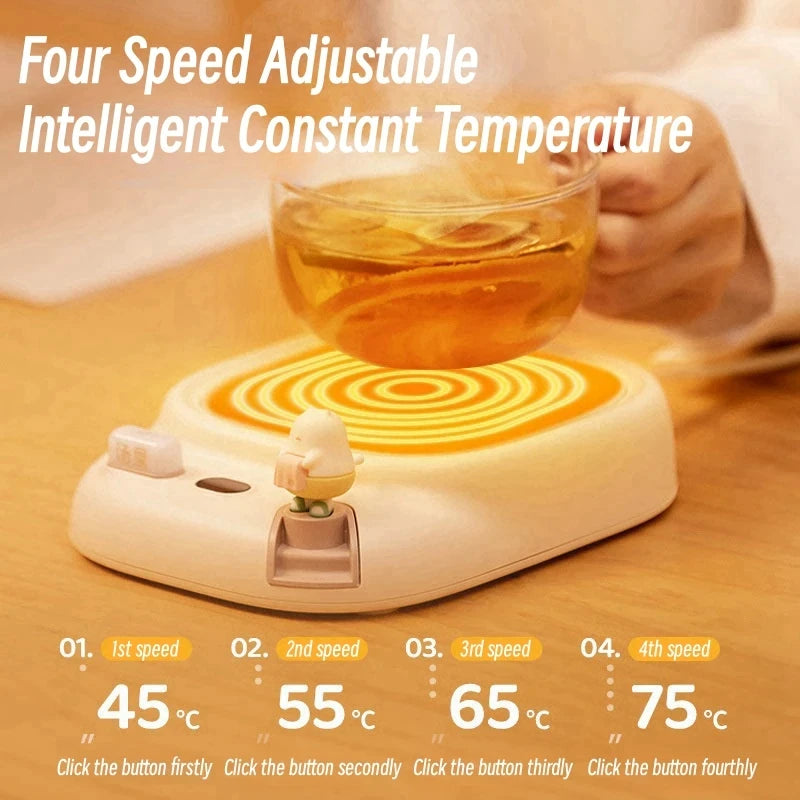 40W Coffee Mug Warmer Cup Heater Electric Hot Plate 4 Temperature Settings Warmer Cup Coaster for Tea Milk Water Heating Pad