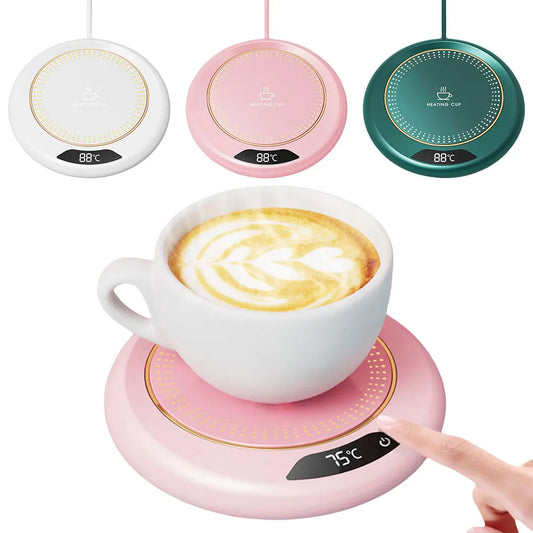 Coffee Mug Warmer 3 Temperature Setting Thermostat Coaster USB Plug Smart Coffee Cup Warmer for Heating Coffee Beverage Milk Tea