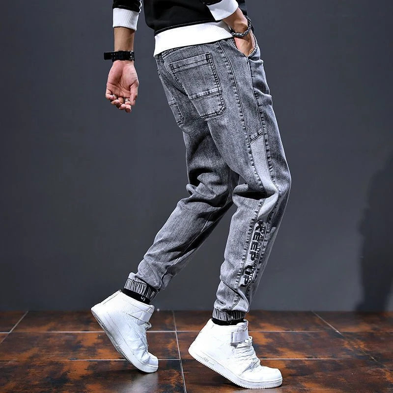 Man Cowboy Pants Harem Stretch Trousers Cargo Elastic Men's Jeans Buggy Classic Summer 2024 Trend High Quality Original Stylish