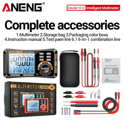 ANENG 612 Smart Digital Multimeters AC/DC Current Voltage Capacitance Professional Measurement Multimetro Test Tools