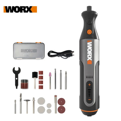 Worx 8V Rotary Tool WX106 Cordless Mini Drill Engraving Grinding Polishing Machine USB Charger Variable Speed Power Tools Home