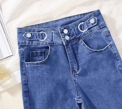 Korean Chic High Waist Pencil Jeans Women Skinny Streetwear Stretch Denim Pants Spring Fall Slim Vintage Casual Kot Pantolon New