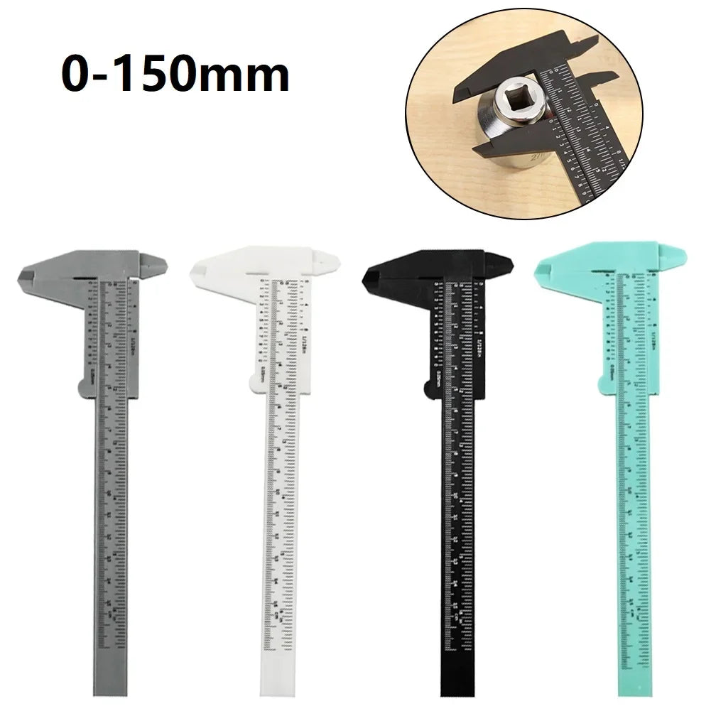 0-150mm Double Rule Scale Plastic Vernier Caliper Mini Measuring Ruler Tool Meten Studenten  Heerser Schuifmaat Vernier Caliper