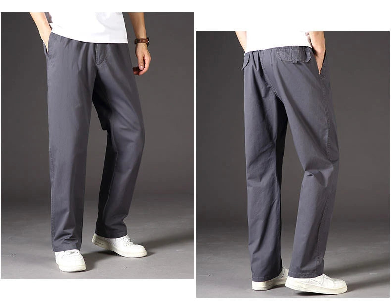 Men's Cargo Pants Summer Spring Cotton Work Wear New In Large Size 6XL Casual Climbing Joggers Sweatpants Hombre Autumn Trousers