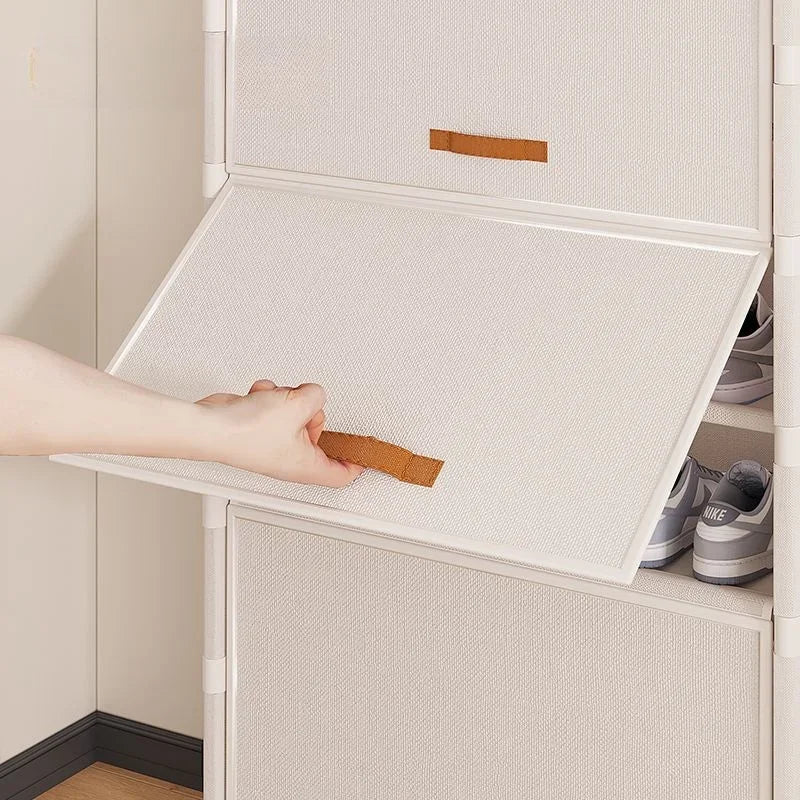 Multilayer Shoe Rack Shoe Cabinet Dustproof Household Shoe Rack for Small Spaces Spacious Storage Organizer Shelf for Shoes