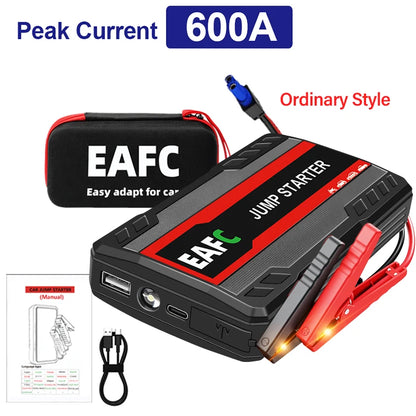 Démarreur de saut de voiture 2000A/1200A/600A, démarreur de batterie de voiture, chargeur de batterie externe Portable 12V, dispositif de démarrage d'urgence automatique Booster