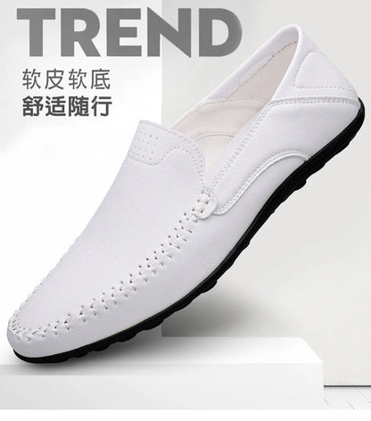 2023 Genuine Leather Mens Loafers Moccasins Shoes Designer Men Casual Handmade Formal Slip on Male Boat Shoes Zapatillas Hombre