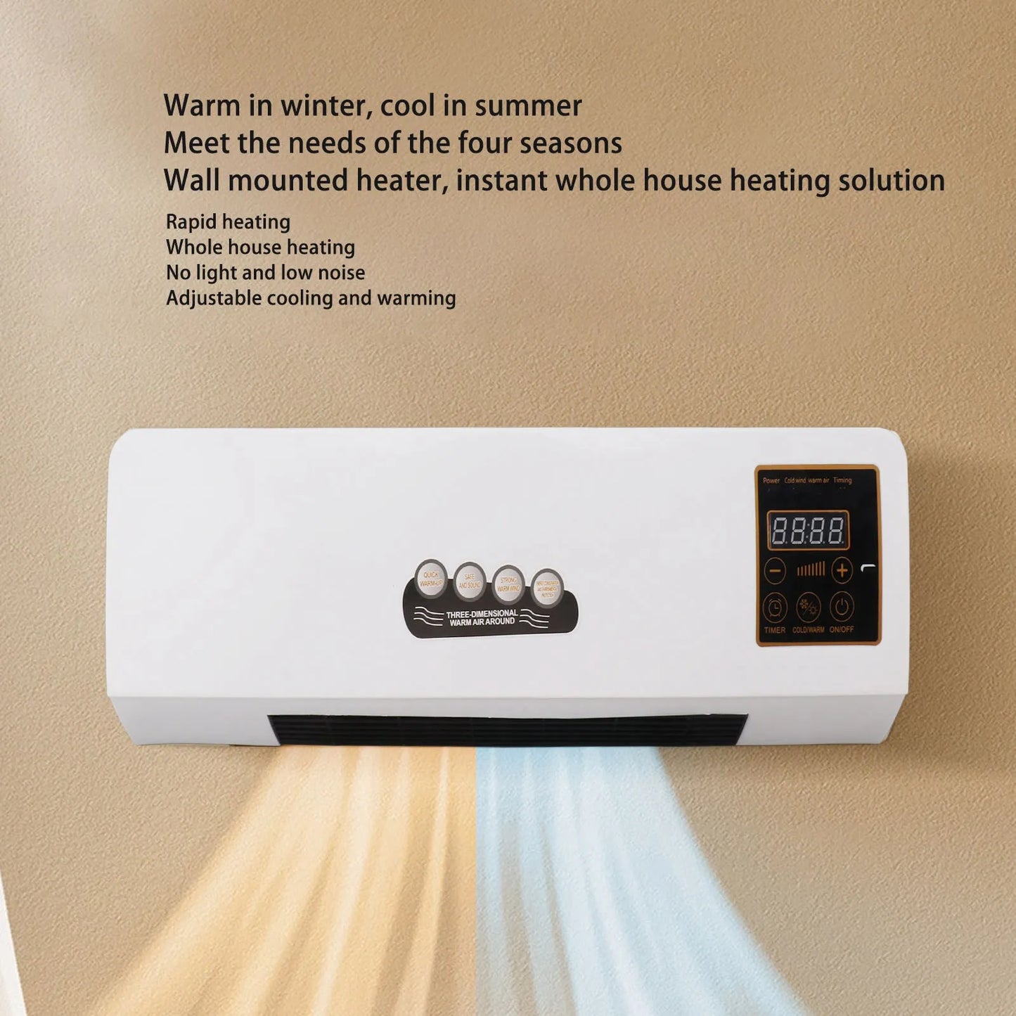 AC 110V Wall Mounted Heating Machine  Use Highly Efficient Wide Angles Mobile Small  Conditioner