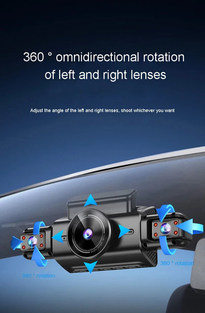 Caméra de tableau de bord cachée à 4 canaux, avec application 4K HD, Vision nocturne, moniteur de stationnement 24/7, capteur G, enregistrement en boucle, détection de mouvement, boîte noire WDR