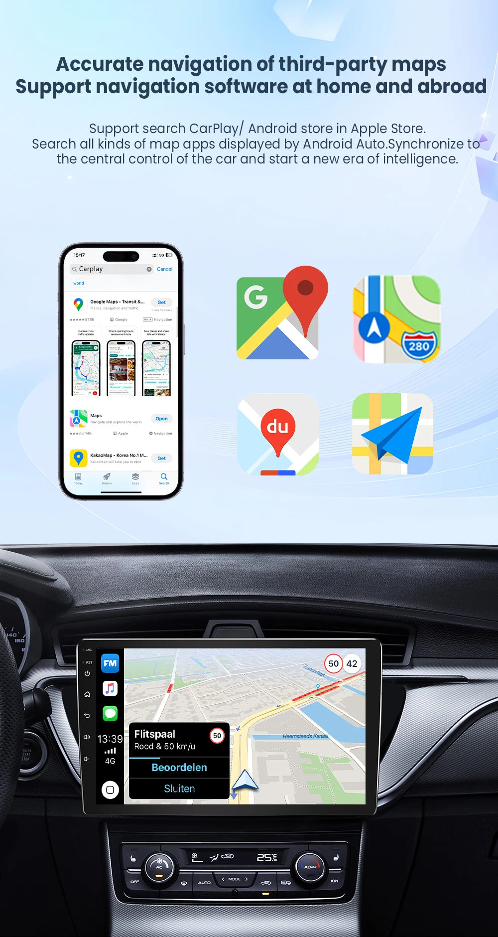 PLAYAIBOX sans fil 2 en 1 CarPlay Android Auto sans fil Supermini Box adaptateur Plug And Play Dongle Bluetooth WiFi connexion rapide