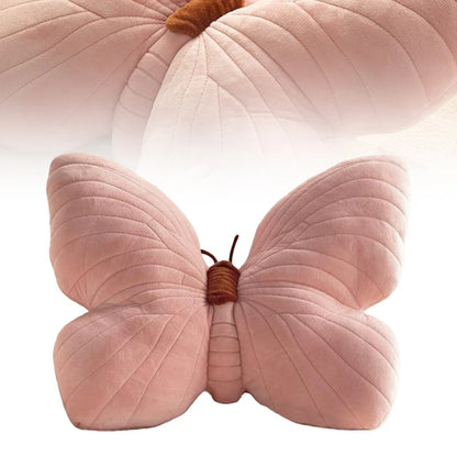 Butterfly Pillow Throwing Pad Short Plush Cushion Cute Girl Pink Toy for Bedroom Sofa Home Decoration Home Textile Cushion