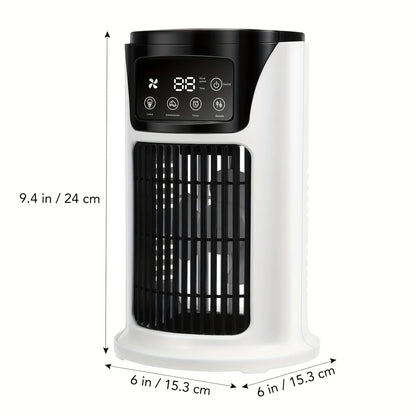 1pc, Portable Air Conditioner Humidifier Atmosphere Light Fan USB Cooler Air Conditioner, 3 In 1 , Office Household Essential Co