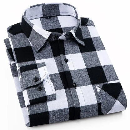 2022 New Men Plaid 100% Cotton Spring Autumn Casual  Long Sleeve Chemise Homme Male Check Shirts