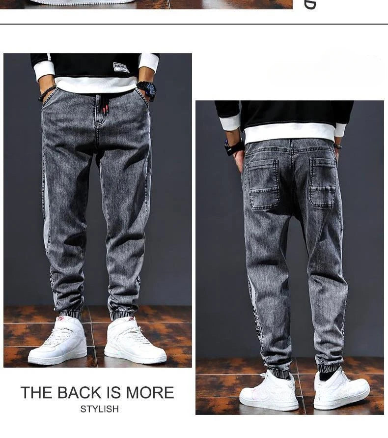 Man Cowboy Pants Harem Stretch Trousers Cargo Elastic Men's Jeans Buggy Classic Summer 2024 Trend High Quality Original Stylish