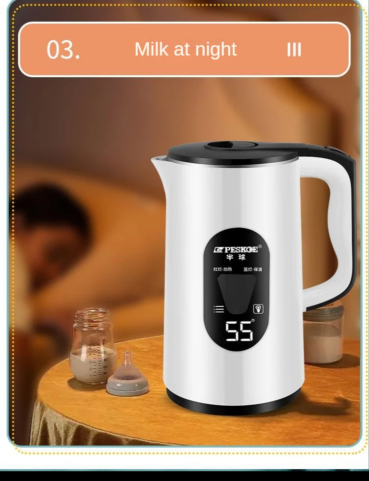 3L Electric Kettle Constant LED Temperature Display Portable Travel Healthy Teapot  Quilkly Boiler Water Kettle Bottle