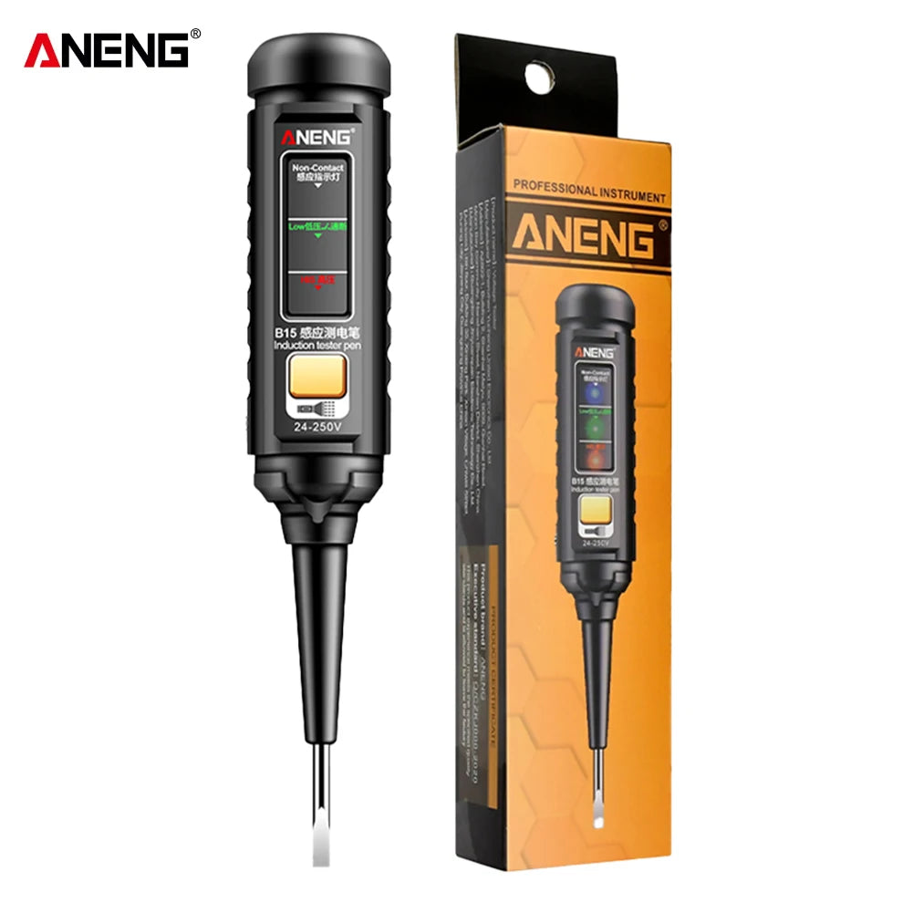 ANENG B15 Electrician Test Screwdriver Non-contact Induction Test Pen Voltage Tester AC 12V-300V Live Wire Test Electrical Tools