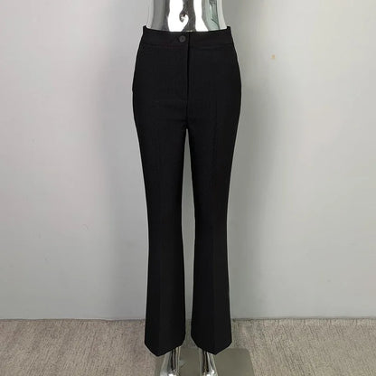 WOMENGAGA Fashion Sexy Pants Korea Slim High Waist Sexy Slightly Slim Casual Pants For Women Elegant And Mature Women D45B