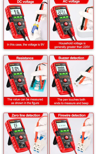 ANENG M107 Profesional Digital Multimeter 4000 Counts Auto Tester Digital Multimetre Testeur Electrique Mini Multímetro Test