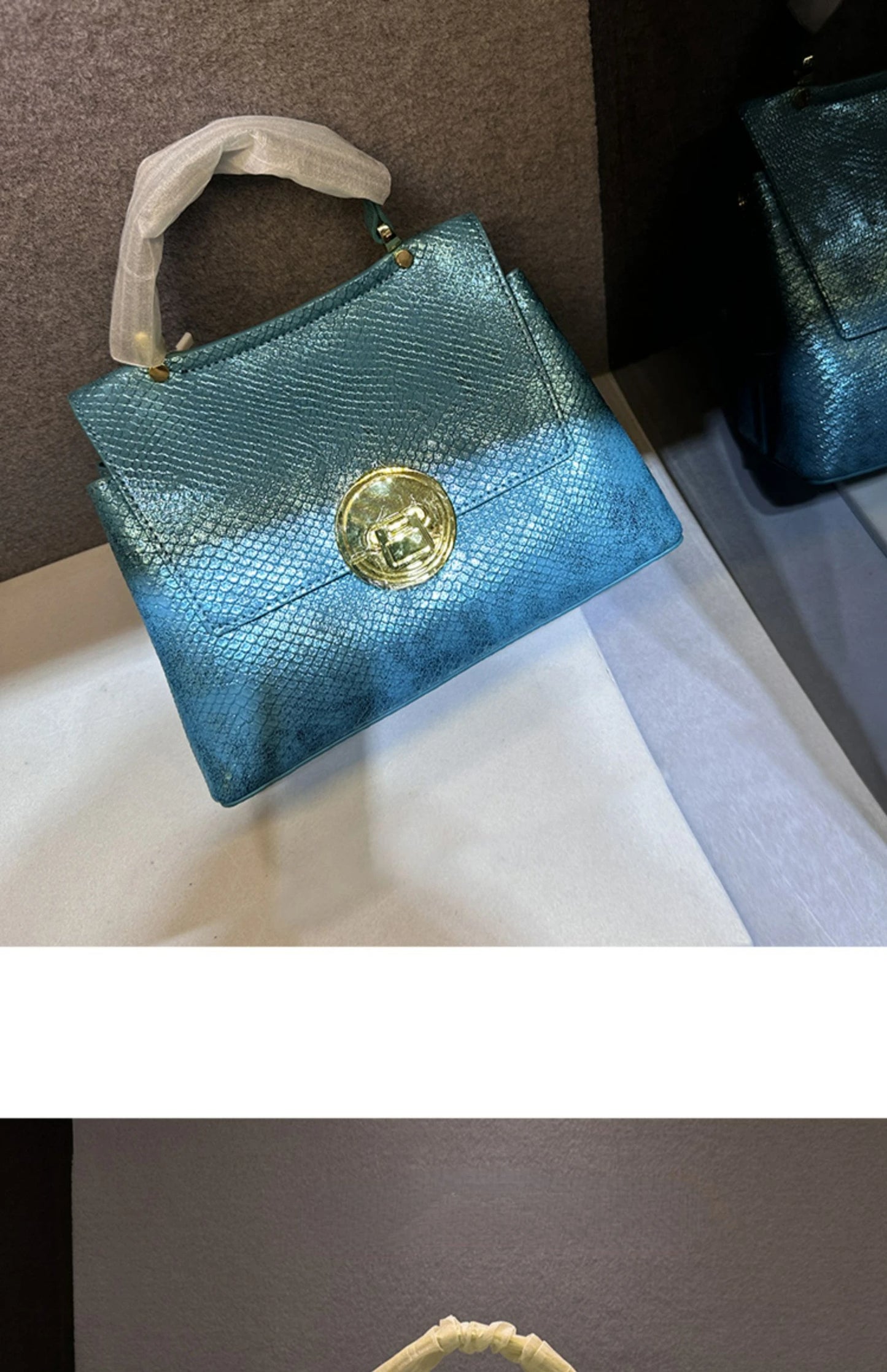 Luxury Designer Brand 가방 2023 New High Quality Laser Leather Handbags for Women Snake Print Shoulder Crossbody Bag сумка женская