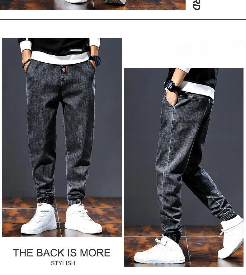 Man Cowboy Pants Harem Stretch Trousers Cargo Elastic Men's Jeans Buggy Classic Summer 2024 Trend High Quality Original Stylish