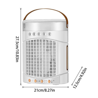 Portable Air Conditioners 600ml Tank Desktop Small AC Evaporative Coolers USB Charging Air Cooler Fans With LED Light 3 Wind