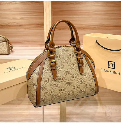 Light Luxury Brand Genuine Leather Women's Bag 2023 New High Capacity Designer Mom's Bag Women's One Shoulder Handheld Briefcase